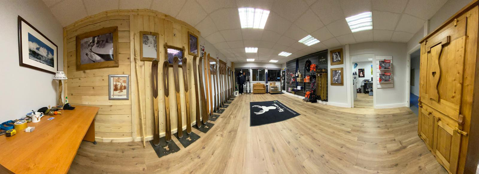 ripnwud handmade woodcore eco ski showroom